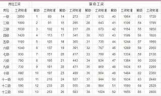 事业单位工资表