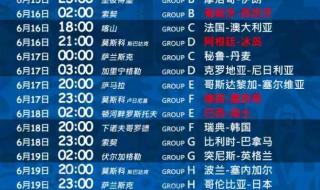 世界杯今晚球赛时间 世界杯今晚球赛时间